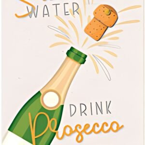 SUSY CARD  Carte d'anniversaire Round "Champagne"