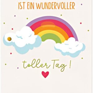 SUSY CARD Geburtstagskarte Round "Regenbogen"