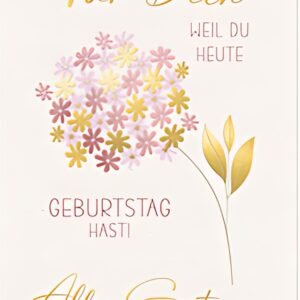 SUSY CARD XL carte d'anniversaire "Fleur"