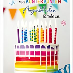 SUSY CARD Geburtstagskarte "farbige Torte", DIN A5