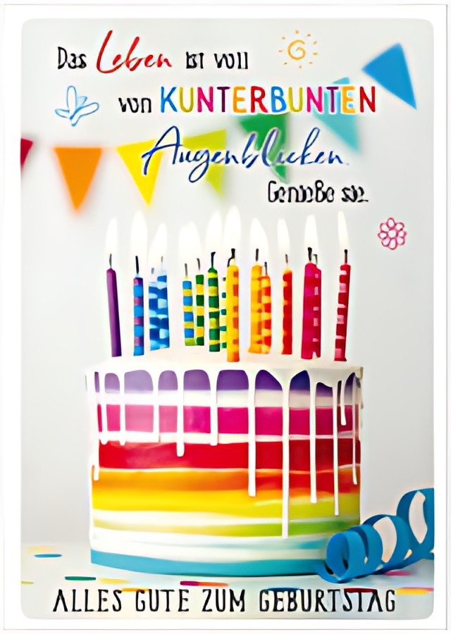 SUSY CARD Geburtstagskarte "farbige Torte", DIN A5