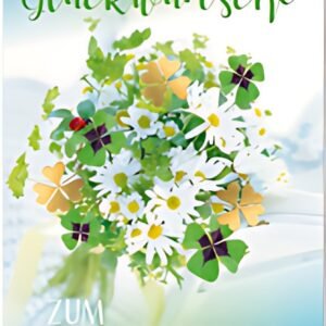 SUSY CARD Geburtstagskarte "Glücksblumen", DIN A5