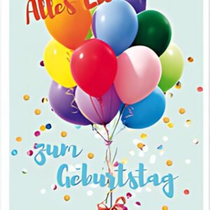 SUSY CARD Geburtstagskarte "Geschenk-Ballons"