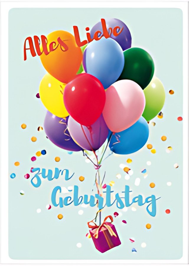 SUSY CARD Geburtstagskarte "Geschenk-Ballons"
