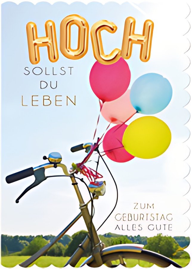 SUSY CARD Geburtstagskarte "Fahrrad-Ballons", DIN A5