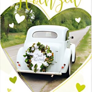 SUSY CARD Hochzeitskarte "Auto-Herz", DIN A5