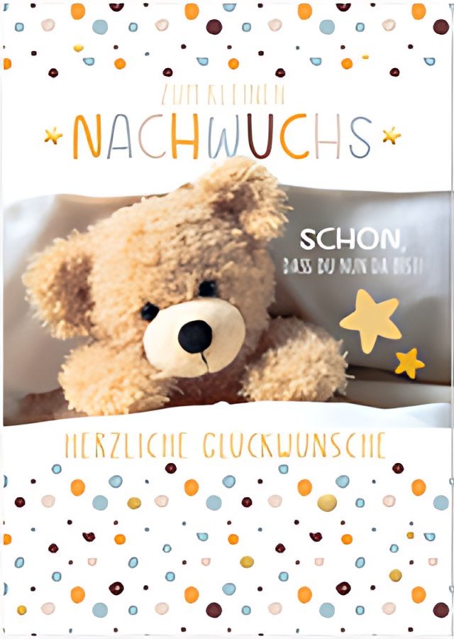 SUSY CARD Geburtskarte "Teddy", DIN A5