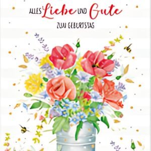 SUSY CARD Carte d'anniversaire Wish and Bloom "Coquelicots"