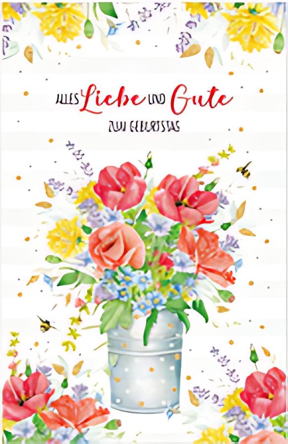 SUSY CARD Carte d'anniversaire Wish and Bloom "Coquelicots"