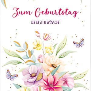 SUSY CARD Carte d'anniversaire Wish and Bloom « Arrangement floral »