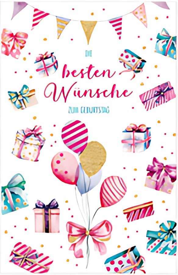 SUSY CARD Carte d'anniversaire Wish and Bloom "Cadeaux"