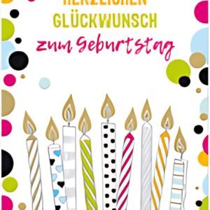 SUSY CARD Carte d'anniversaire Goldelicious "Bougies"