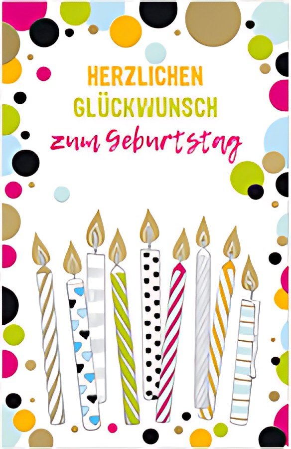SUSY CARD Carte d'anniversaire Goldelicious "Bougies"