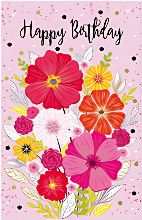 SUSY CARD Carte d'anniversaire Goldelicious "Bouquet"