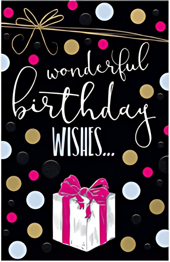 SUSY CARD Carte d'anniversaire Goldelicious "Pois"