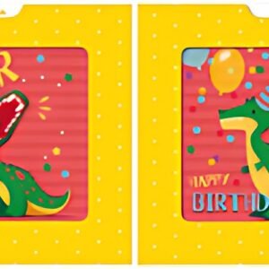SUSY CARD Carte d'anniversaire 3D Sliding card "Dino"