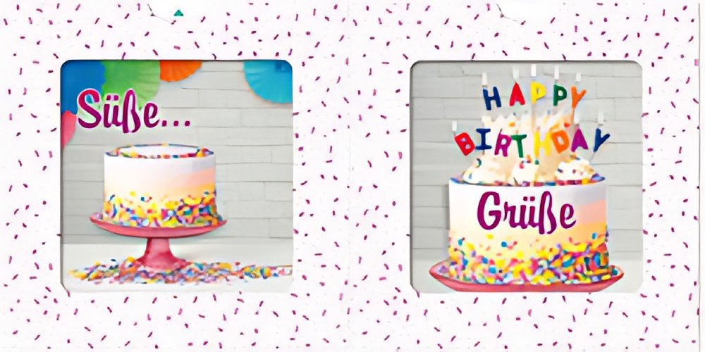 SUSY CARD Carte d'anniversaire 3D coulissante "Gâteau"