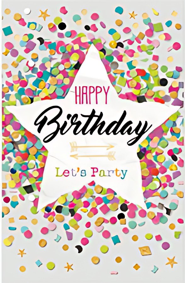 SUSY CARD Carte d'anniversaire Confettis "Étoile"