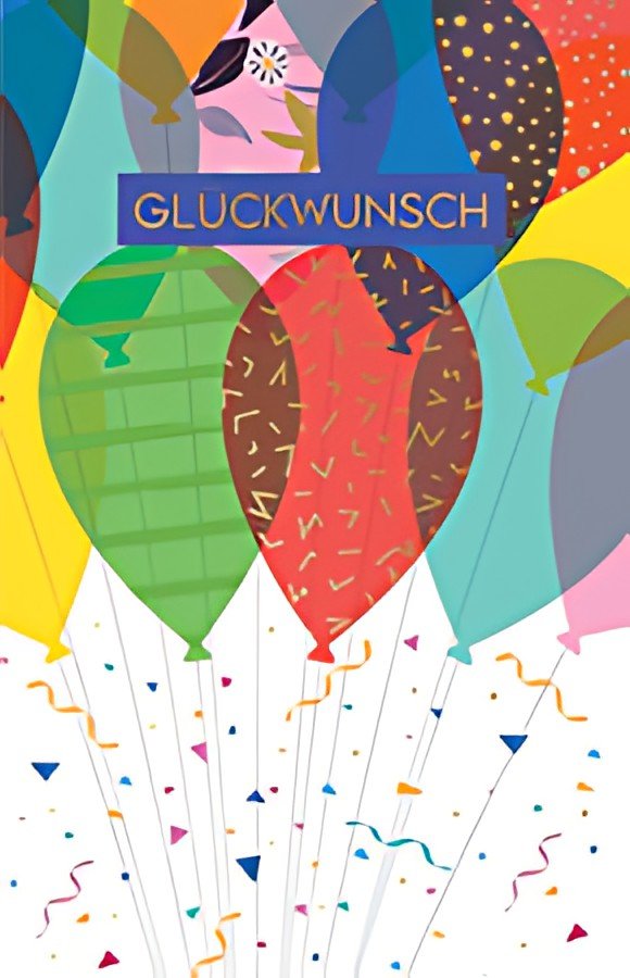 SUSY CARD Geburtstagskarte "Luftballons"
