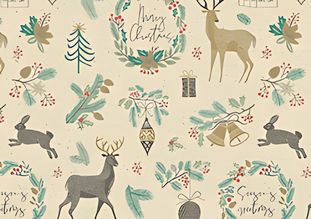 SUSY CARD Papier cadeau de Noël "Season Greetings"