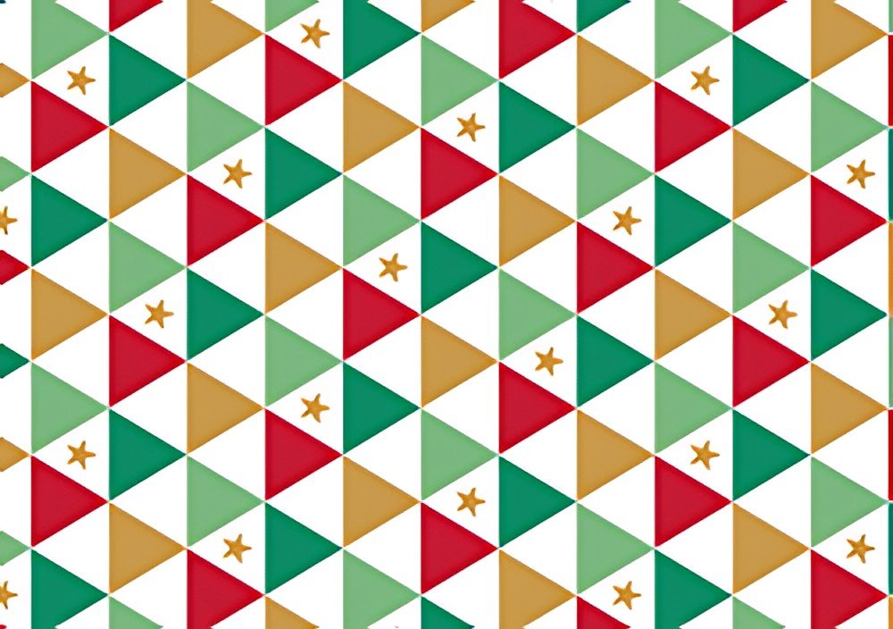 SUSY CARD Papier cadeau de Noël "triangles"