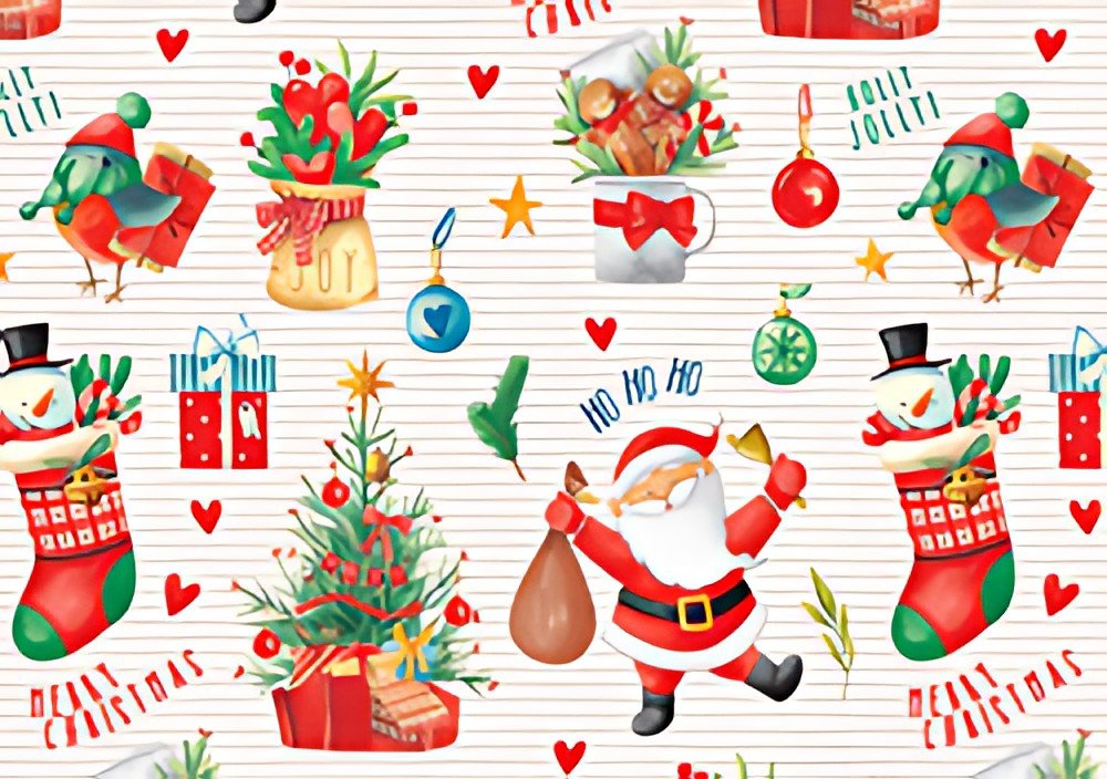 SUSY CARD Papier cadeau de Noël "père Noël"