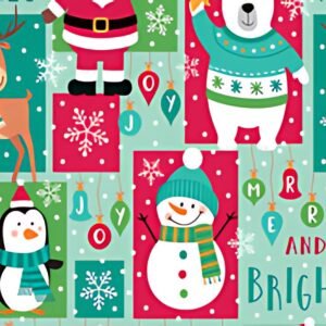 SUSY CARD Papier cadeau de Noël "ours bonhomme de neige"