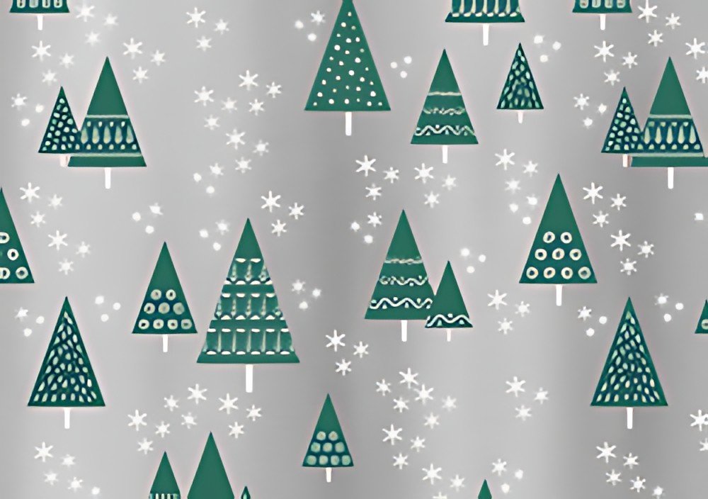 SUSY CARD Papier cadeau de Noël "sapins de Noël"