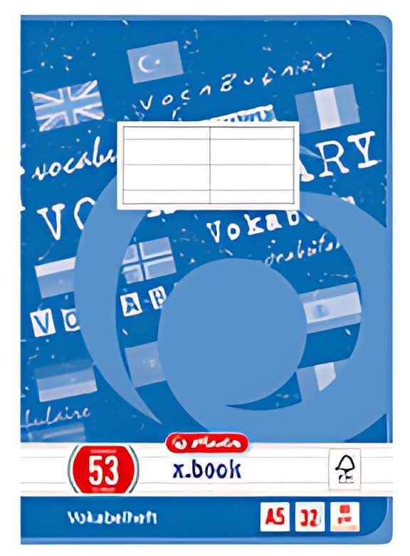 herlitz Cahier de vocabulaire x.book, A5, 2 colonnes,