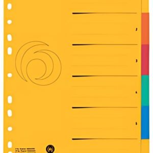 herlitz Intercalaire carton, A4 extra large, 10 touches, uni