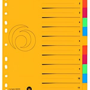 herlitz Intercalaire en carton, A4 extra large, 12 touches