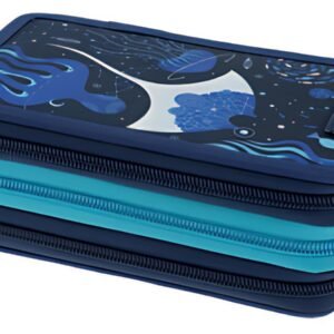herlitz Étui scolaire TriCase "Deep Ocean", 31 pièces