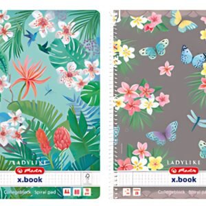 herlitz Cahier à spirales Ladylike, A4, quadrillé