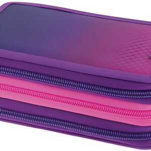 herlitz Etui scolaire TriCase "Dip Dye Pink", 31 pièces