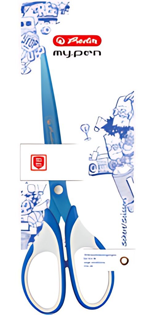 herlitz Ciseaux my.pen, pointu, bleu/blanc