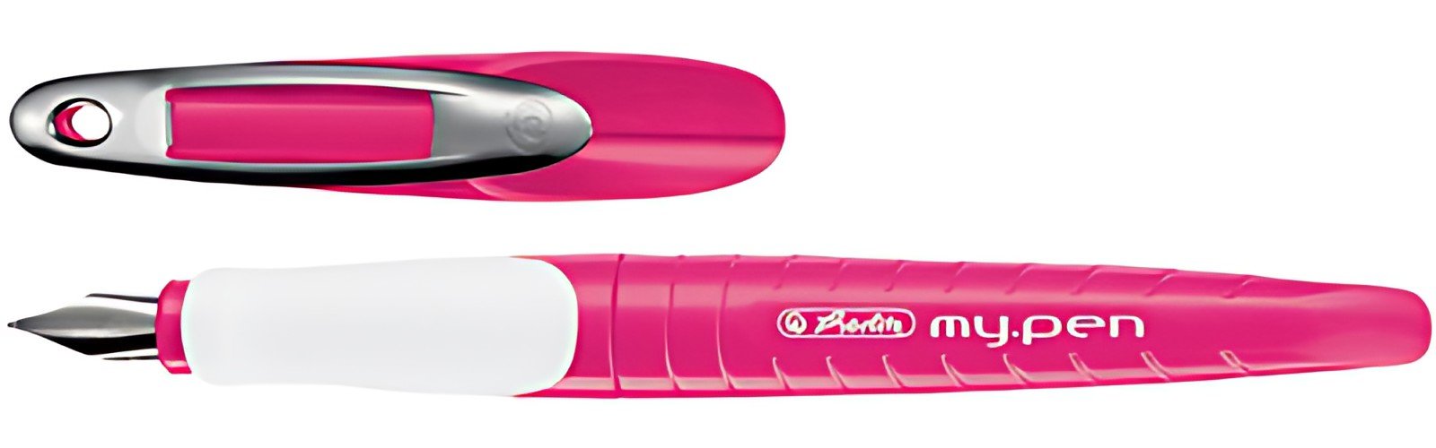 herlitz Stylo plume my.pen, largeur de plume: M, rose/blanc