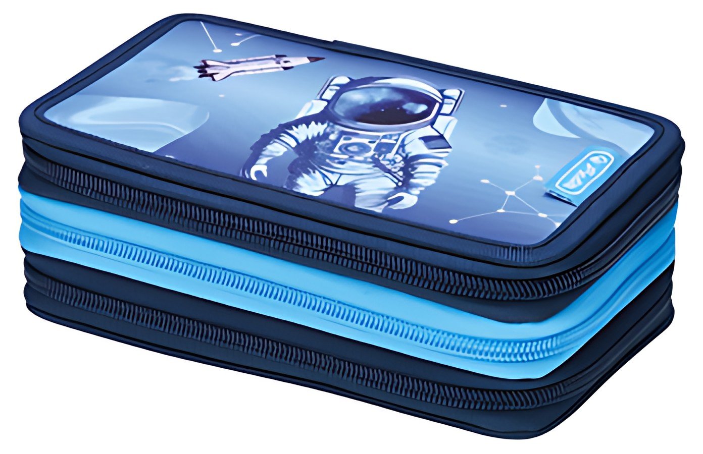 herlitz Étui scolaire triple "Cosmic Explorer", 31 pièces