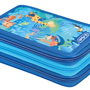 herlitz Étui scolaire triple "Jungle Safari", 31 pièces