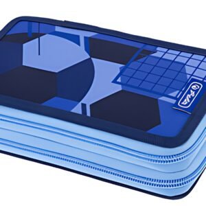 herlitz Schüleretui Doppel "Blue Goal", 23-teilig