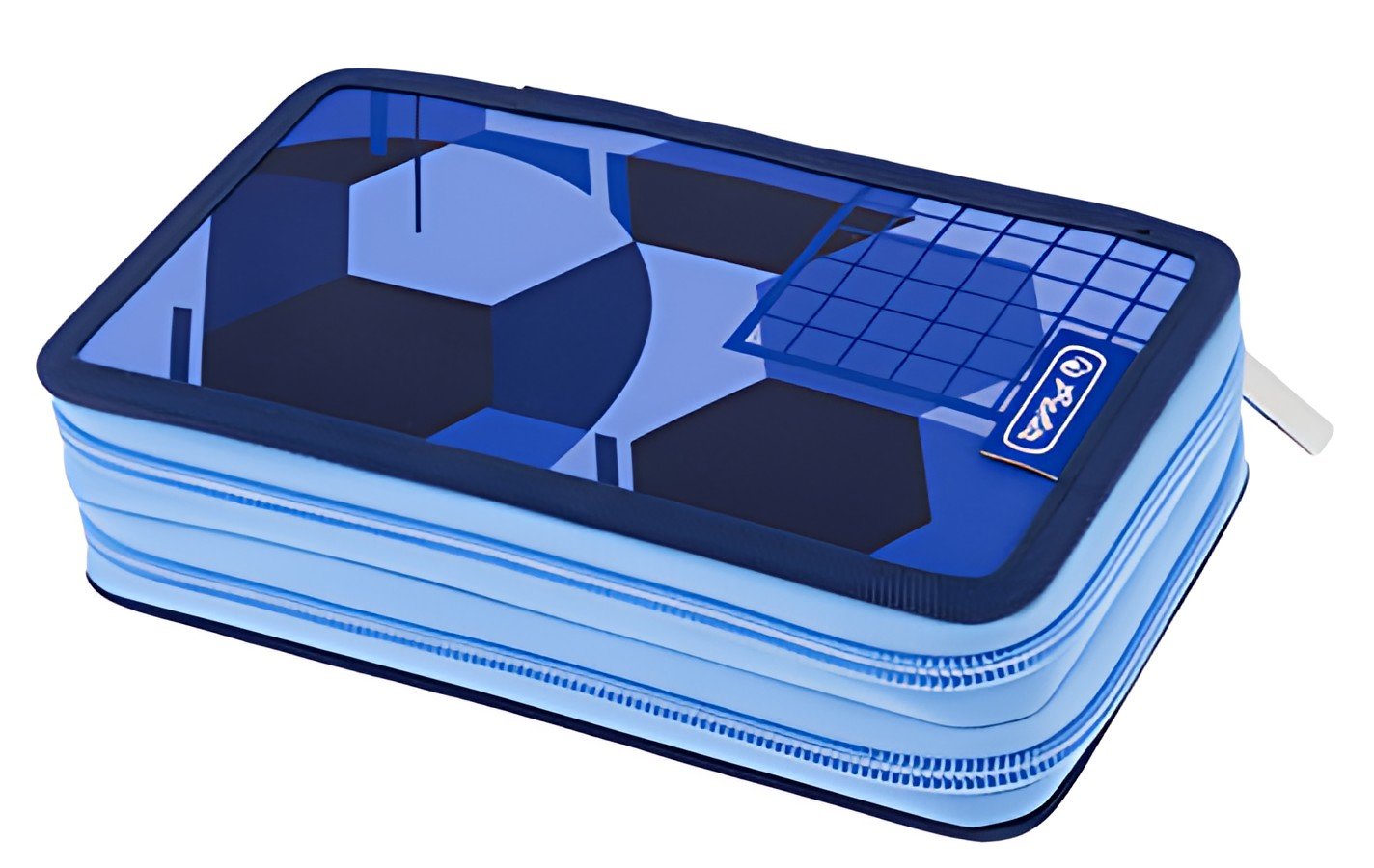 herlitz Schüleretui Doppel "Blue Goal", 23-teilig