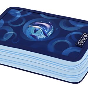 herlitz Schüleretui Doppel "Dolphin Ride", 23-teilig
