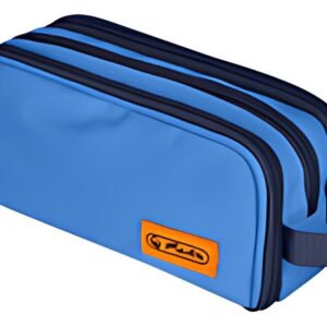 herlitz étui double néon uni bleu
