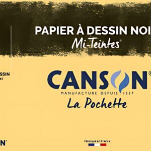 CANSON Papier à dessin couleur "Mi-Teintes", format A3, noir