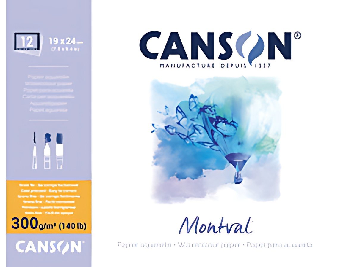 CANSON Bloc de papier aquarelle "Montval", 190 x 240 mm