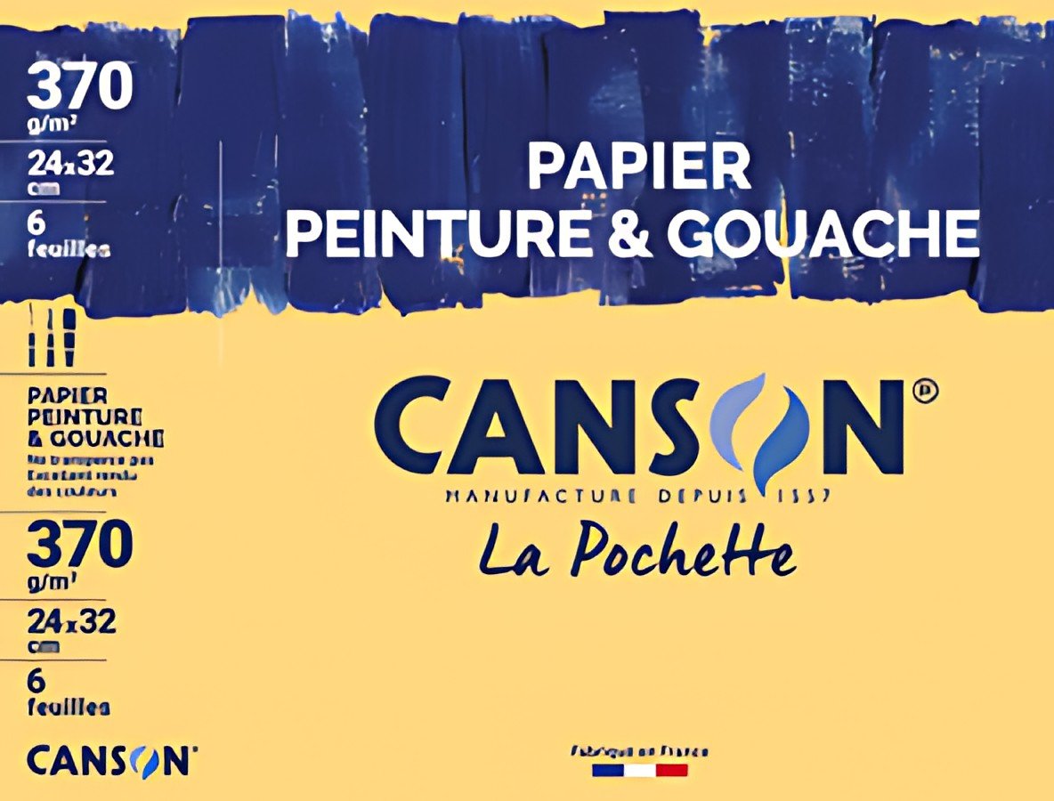 CANSON Papier à dessin Peinture et Gouache, 320 x 240 mm
