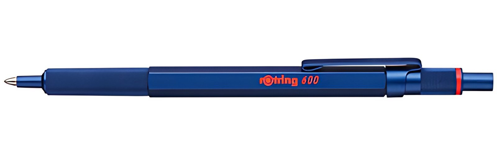 rotring Stylo à bille rétractable 600, bleu métallique