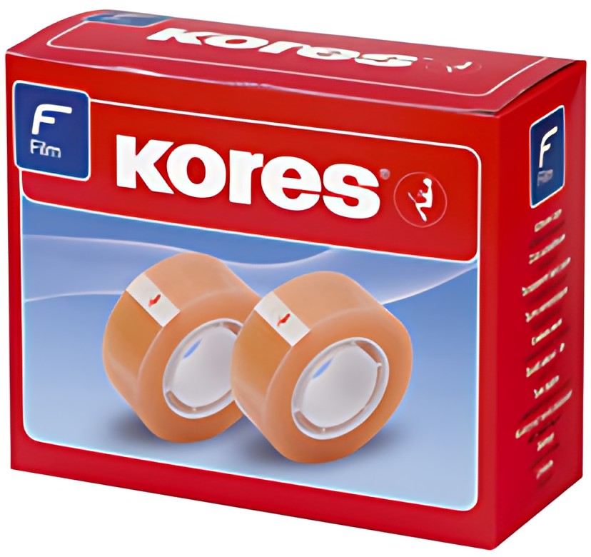 Kores ruban adhésif standard, 12 mm x 33 m, transparent