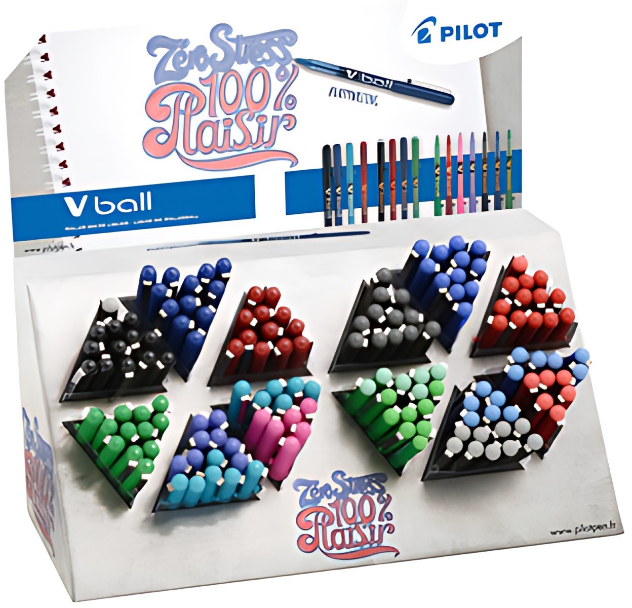 PILOT Stylo roller V Ball 05/07/1.0, présentoir de 180