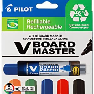 PILOT Marqueur pour tableau blanc V BOARD MASTER, étui de 5