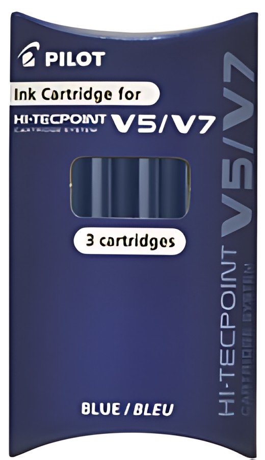 PILOT Cartouches d'encre pour Stylo roller V5/V7, bleu